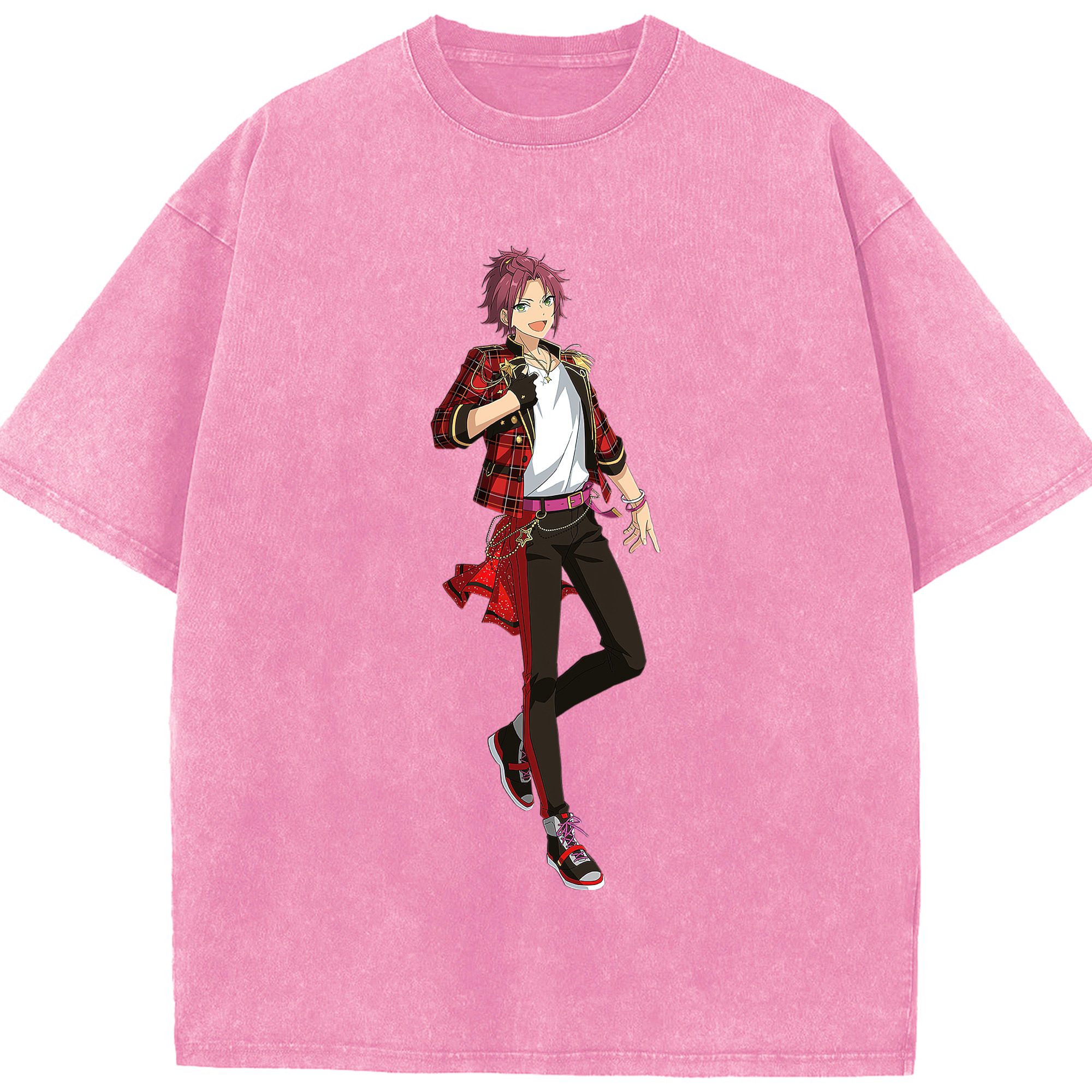 （画像用） あんさんぶるスターズ! Ensemble Stars 綿100% ヴィンテージ風 半袖Tシャツ（フロントプリント）